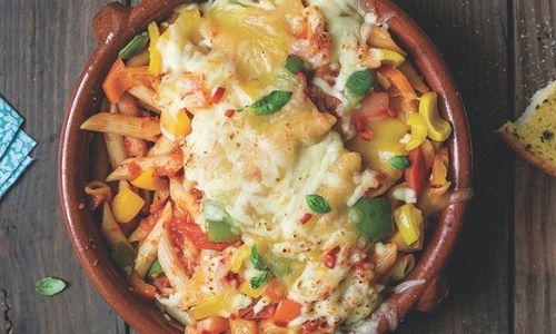 Cheesy Roasted Vegetable Pasta